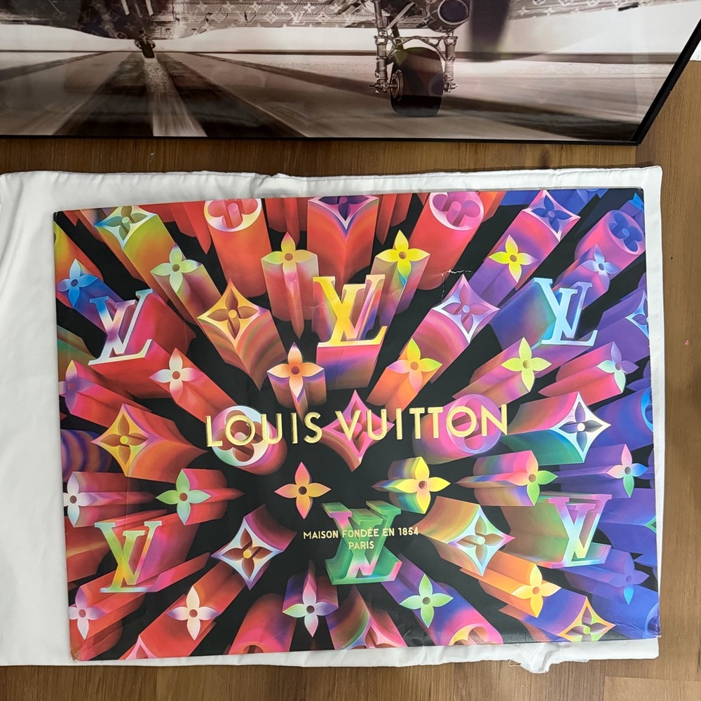 Louis Vuitton Rainbow Print Paper Gift Bag